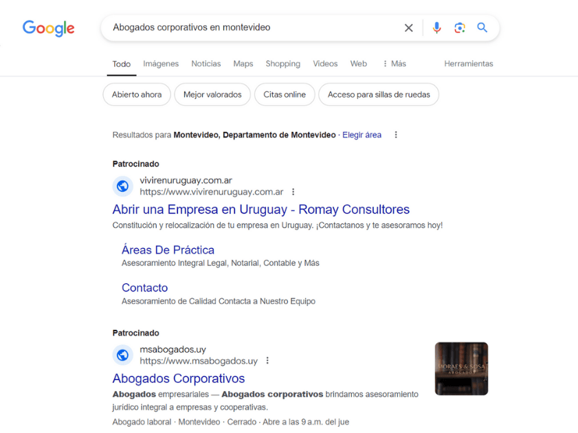 Anuncios en Google para Abogados